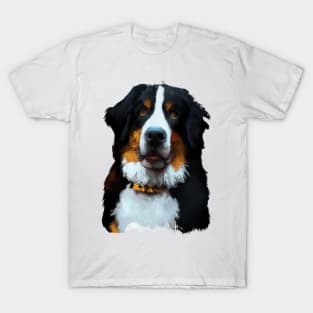 Cute Bernese Mountain Dog Drawing T-Shirt